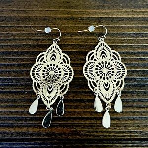 Silver boho earrings